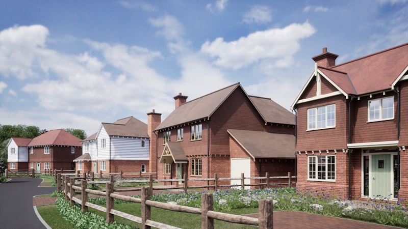 A row of UK terraced rental properties